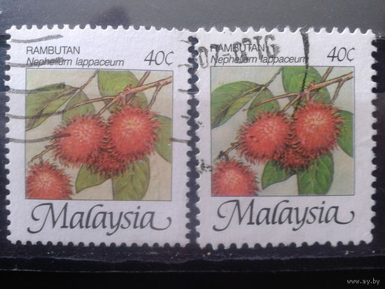 Малайзия 1986 Стандарт, фрукты разный цвет