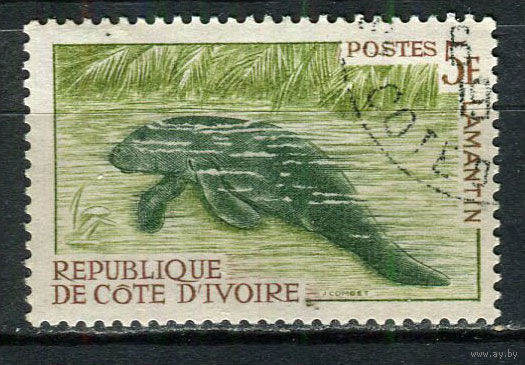 Кот-д 'Ивуар - 1964 - Фауна. Африканский ламантин F - [Mi.272] - 1 марка. Гашеная.  (Лот 95EM)-T7P10