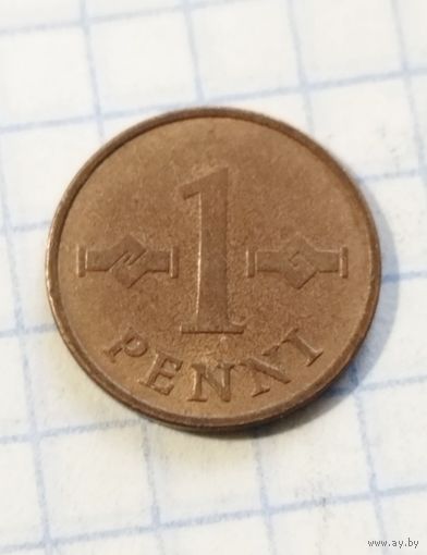 1 пенни 1963 года Финляндия