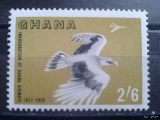 Гана 1958 Авиапочта, птица**