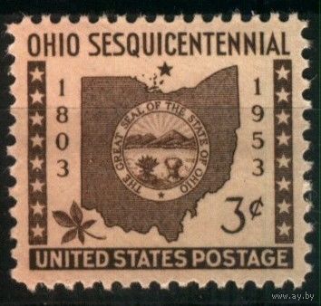 США 1953 Mi# 637 SC# 1018 (MNH**) 150-летие создания штата Огайо