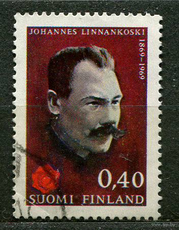 Журналист Я. Линнанкоски. Финляндия. 1969. Полная серия 1 марка