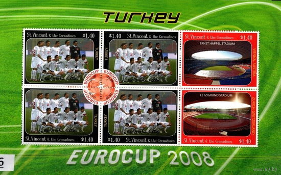 2008 Сент-Винсент Гренадины  2008 Чемпионат Европы УЕФА MNH