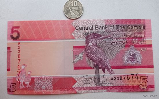Werty71 Гамбия 5 даласи 2019 UNC банкнота