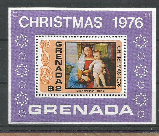 Гренада Рождество Живопись Возрождения Тициан Мадонна с младенцем 1976 **