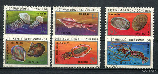 Вьетнам - 1974 - Морская фауна - [Mi. 780-785] - полная серия - 6 марок. Гашеные.  (LOT AM41)(BB)