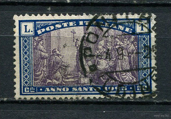 Королевство Италия - 1924 - Архитектура 1L+50C - [Mi.210] - 1 марка. Гашеная.  (Лот 34DR)