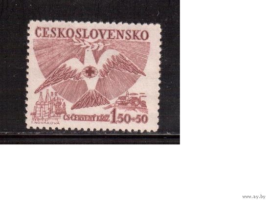 Чехословакия-1949,(Мих.599) , ** ,   Красный Крест