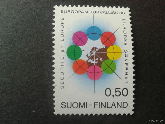 Финляндия 1972 карта Европы