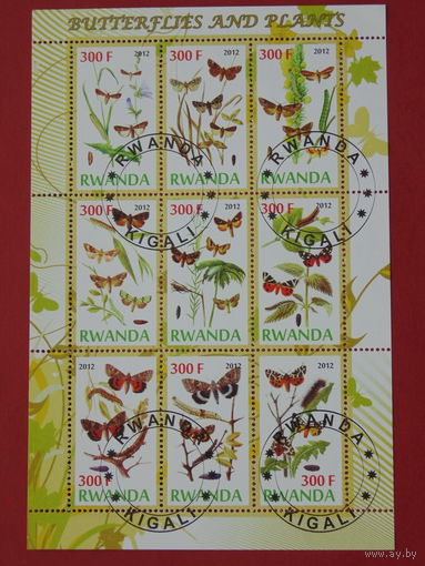 Руанда 2012г. Бабочки.