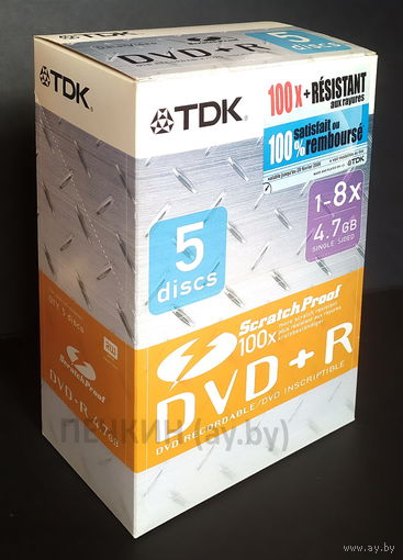 TDK DVD+R Scratch Proof, 8x, 4,7Gb (5 шт.)