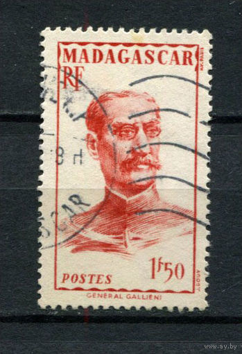 Французские колонии - Мадагаскар - 1946 - Генерал Галлиени 1.5Fr - [Mi.395] - 1 марка. Гашеная.  (Лот 93AW)