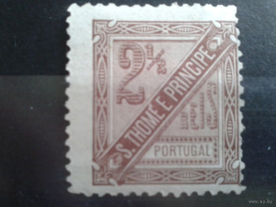 Сан Томе и Принсипе, колония Португалии 1893 одиночка