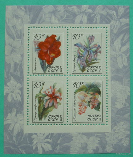СССР.  Тропические и субтропические растения. ( Блок ) 1971 года.