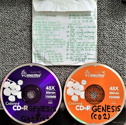 CD MP3 GENESIS, Peter GABRIEL - 2 CD.