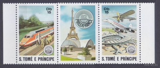 1982 Сан-Томе и Принсипи 762-763+Tab Самолеты/Локомотивы 15,00 евро