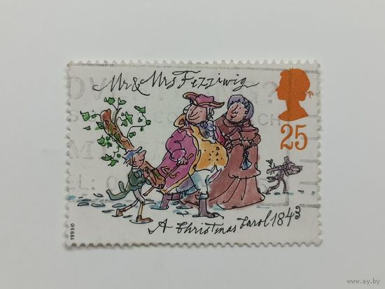 Великобритания 1993.  Рождественские марки - "Рождественская песнь" Чарльза Диккенса