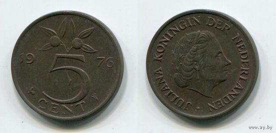 Нидерланды. 5 центов (1976, XF)