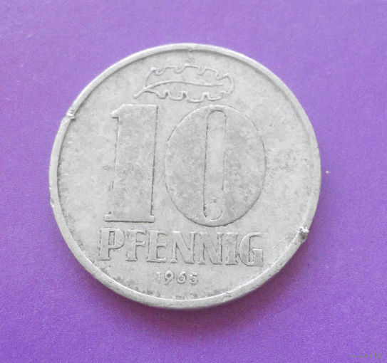 10 пфеннигов 1965 ГДР #05