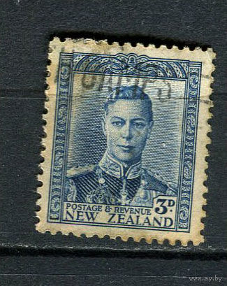Новая Зеландия - 1938/1947 - Король Георг VI 3P - [Mi.243] - 1 марка. Гашеная.  (Лот 49DW)-T2P4