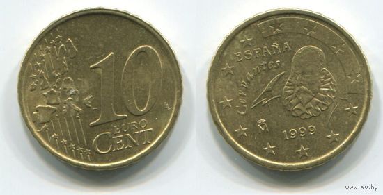 Испания. 10 евроцентов (1999)