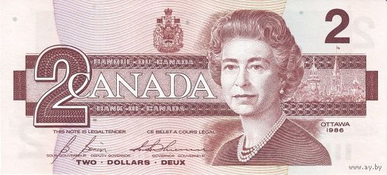 Канада 2 доллара образца 1986 года UNC p94c