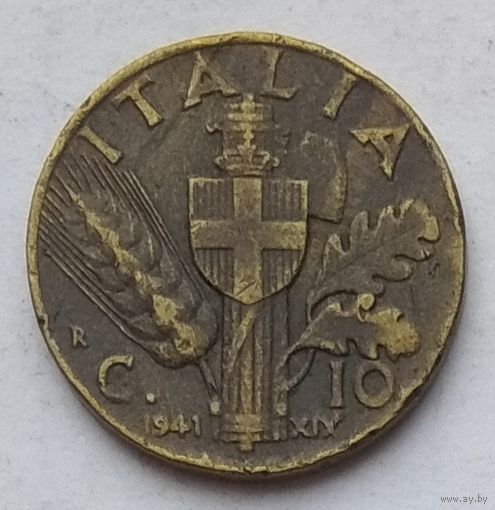 Италия 10 чентезимо 1941 г.