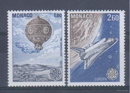 [855] Монако 1983. Авиация,космонавтика.Воздушный шар. EUROPA.Европа. СЕРИЯ MNH
