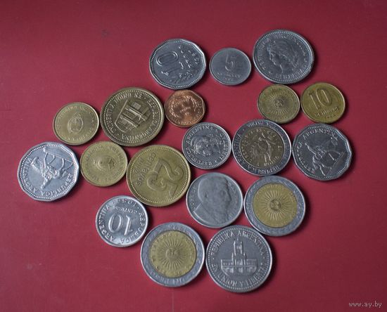 Аргентина. 19 монет.