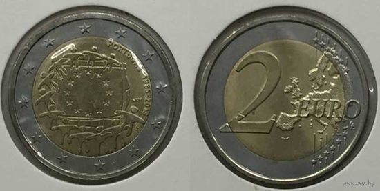 2 евро 2015 Португалия 30 лет флагу UNC