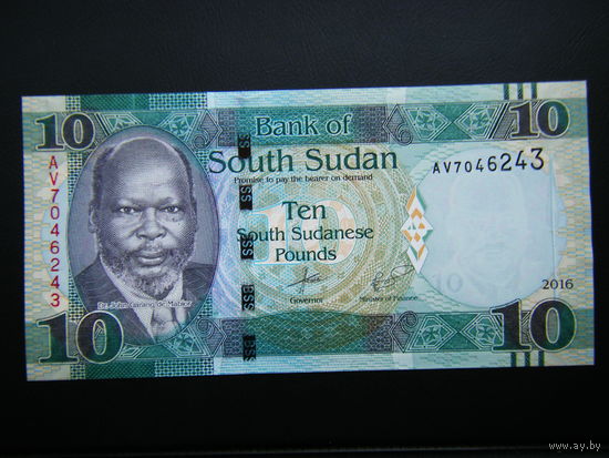 Южный Судан 10 ФУНТОВ 2016г. AU.