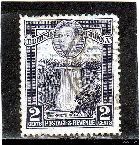 Британская Гайана. Mi:GY 177A. Водопад Кайтеер. Серия: Корольь Георг VI и местные сцены. 1938.
