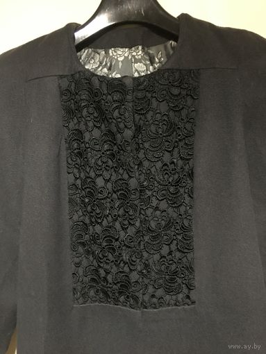 Пальто дизайнерское 44-46-48 свободная модель рукав 3/4 Цвет темно-серый