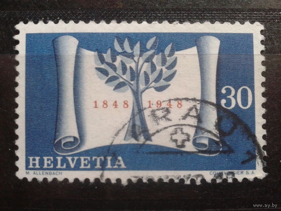 Швейцария, 1948, Символ федеральной конфедирации, концевая