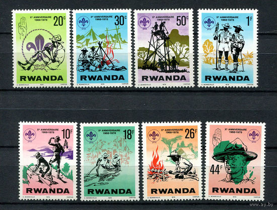 Руанда - 1978 - Скаутское движение в Руанде - [Mi. 914-921] - полная серия - 8 марок. MNH.