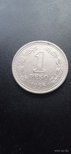 Аргентина 1 песо 1958 г.