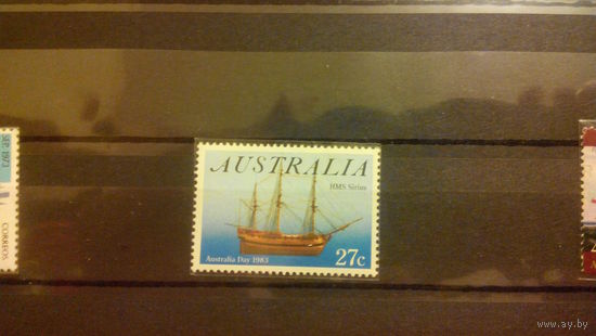 Корабли, транспорт, флот, парусники, марка, Австралия 1983