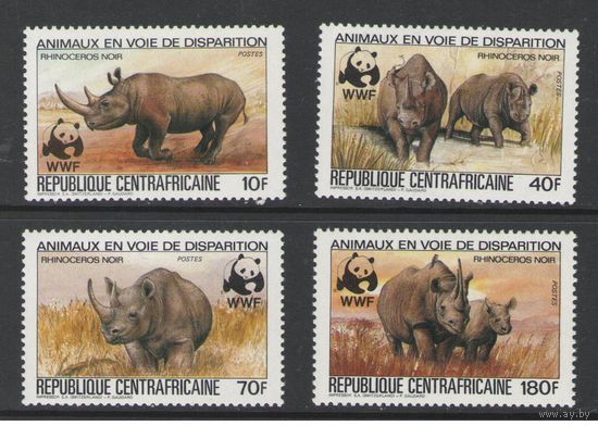 ЦАР. Носорог (WWF). 1983г.