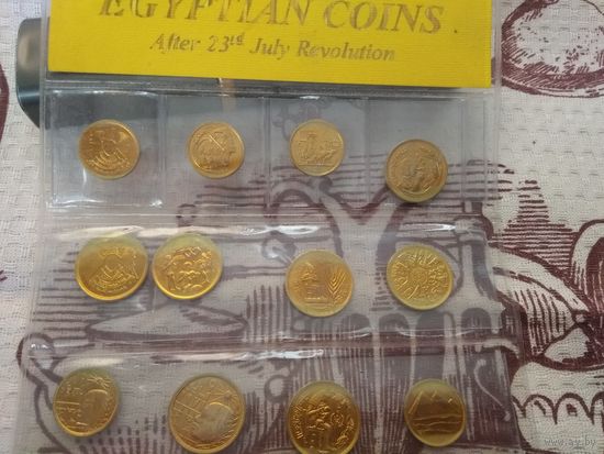 Египет,Юбилейные монеты посвящённые Революции 23 Июля. Банковский набор.
