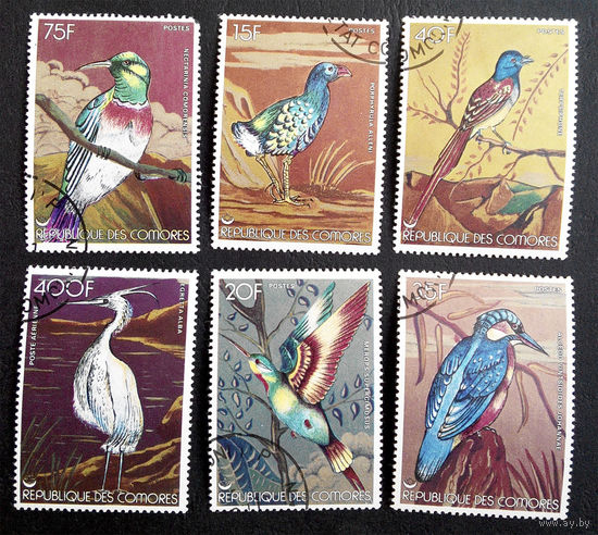 Коморские о-ва 1978 г. Птицы. Фауна, полная серия из 6 марок #0249-Ф1P57