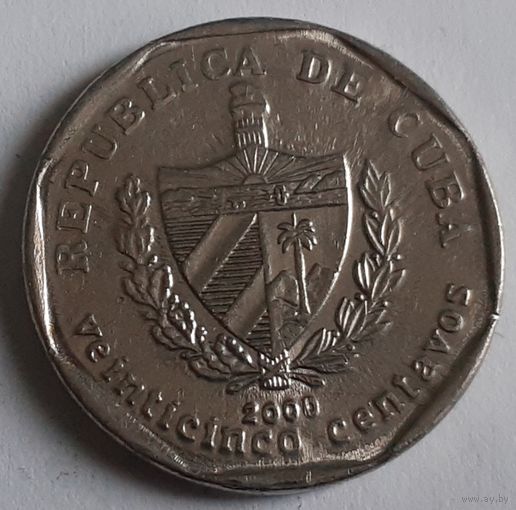 Куба 25 сентаво, 2000 (9-2-18)