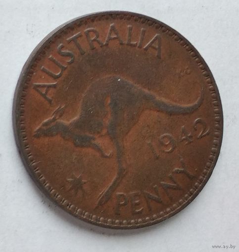Австралия 1 пенни, 1942 Точка после "PENNY" 5-10-19