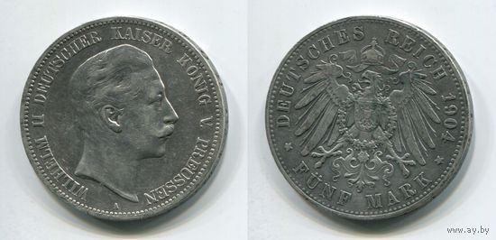 Германия (Пруссия). 5 марок (1904, серебро)
