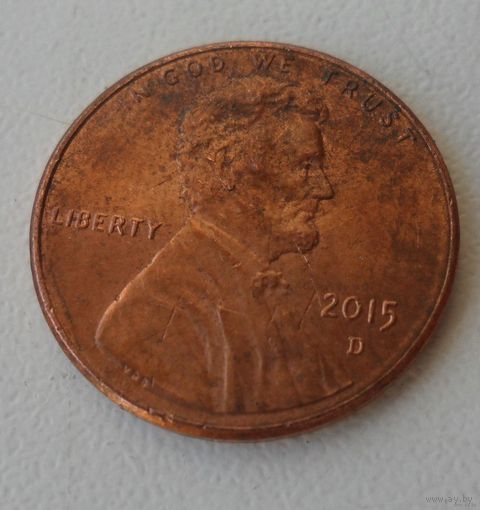 1 цент США 2015 г.в. D