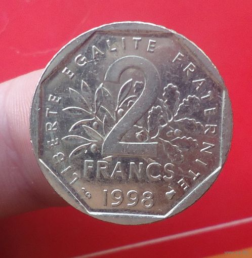Франция 2 франка 1998