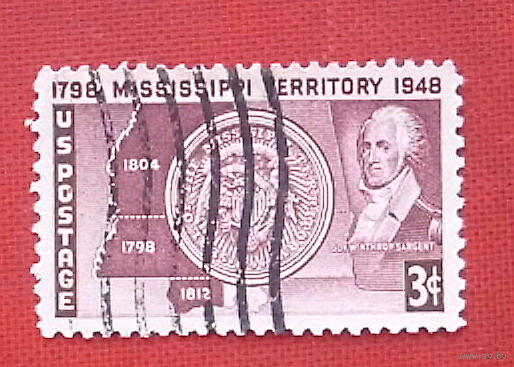 США. 150 лет штату Миссисипи. ( 1 марка ) 1948 года. 1-18.