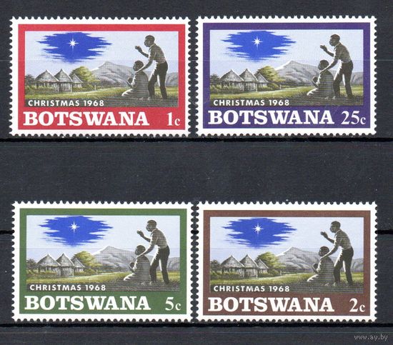 Рождество Ботсвана 1968 год серия из 4-х марок
