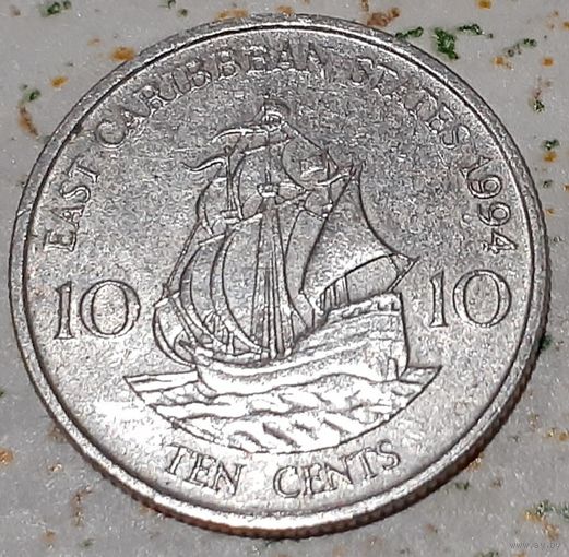 Восточные Карибы 10 центов, 1994 (4-14-24)