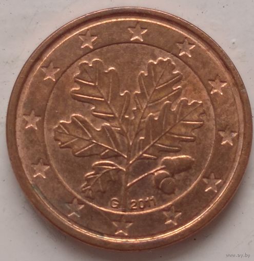 1 евроцент 2011 G Германия. Возможен обмен