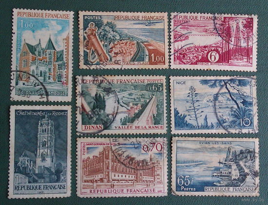 1967 и не только ( 8 марок Франции )